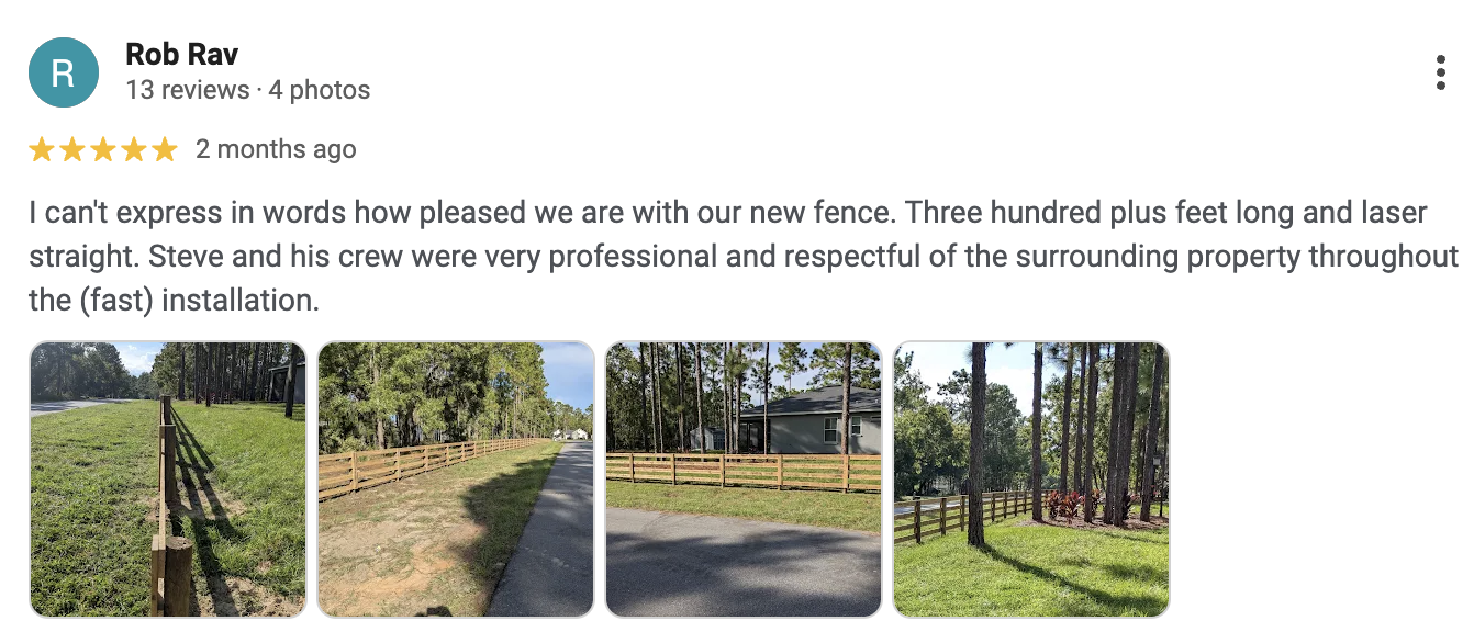 Fence project by Southern Pro Fence in Central Florida